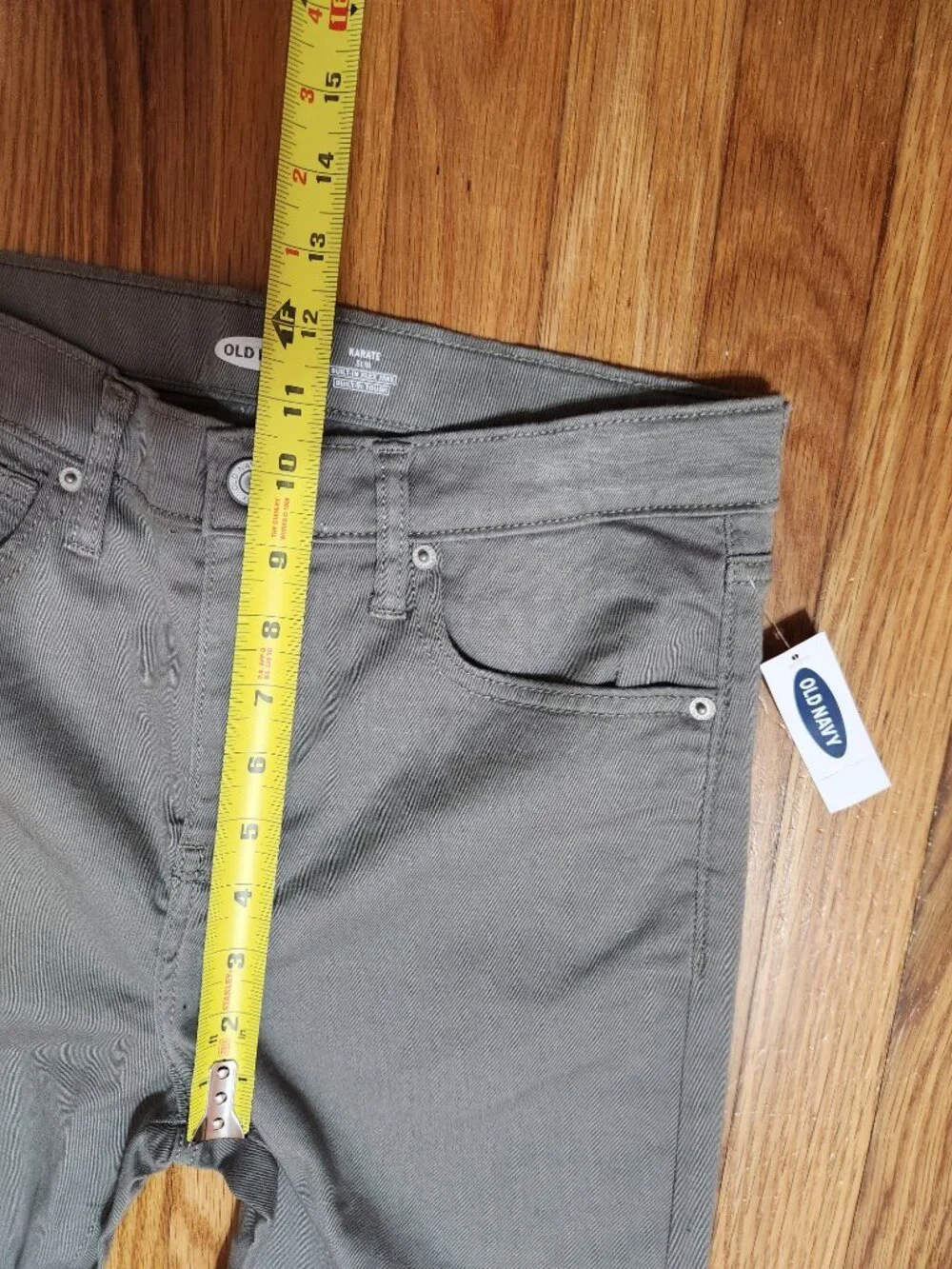 Old Navy Boy's Karate Built-In Flex Max Slim Denim Pants - Gray - Size 16